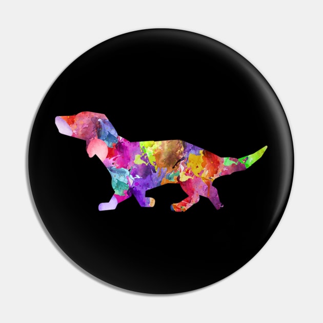 Wiener Dog Dachshund Colorful Abstract Paint Art Rescue Kind Animal Rights Lover Gift Pin by twizzler3b