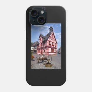 Town hall, old town, Rhens, Middle Rhine, Rhine, Rhineland-Palatinate, Germany Phone Case