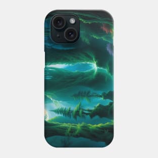 Little purple shrub in a forest by the river Phone Case