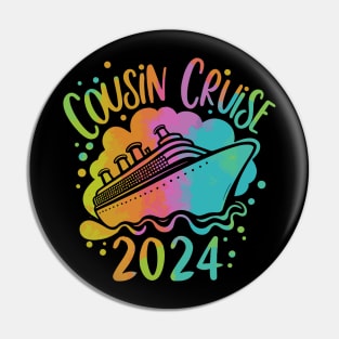 Funny Cousin Cruise 2024 Family Matching Reunion Rainbow Pin