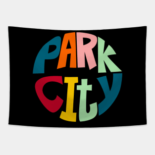 Park City Colorful Circle Graphic Tapestry