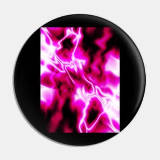 Pink Magenta Black and White Lightning Pin