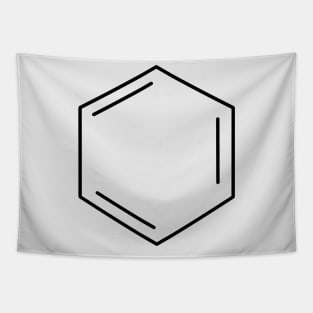 Benzene Hydrocarbon Ring In Black Tapestry