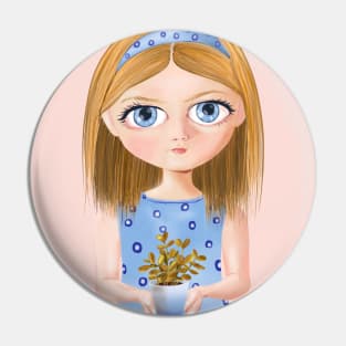 Big blue eyes girl Pin