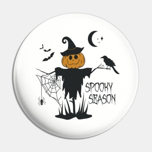 Halloween Pumpkin Headed Scarecrow Pin