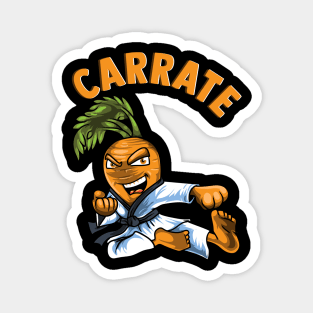 Funny Carrate Karate Carrot Pun Martial Arts Magnet