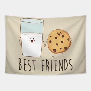 Best Friends Milk And Cookie Cute Cookie Tapestry