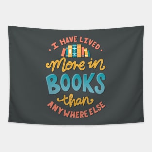 Live In Books - Bookish Quote Tapestry