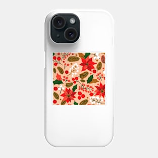 Poinsettia Christmas Pattern Phone Case