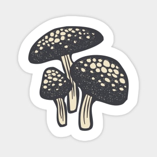 Vintage Mushroom Illustration Magnet