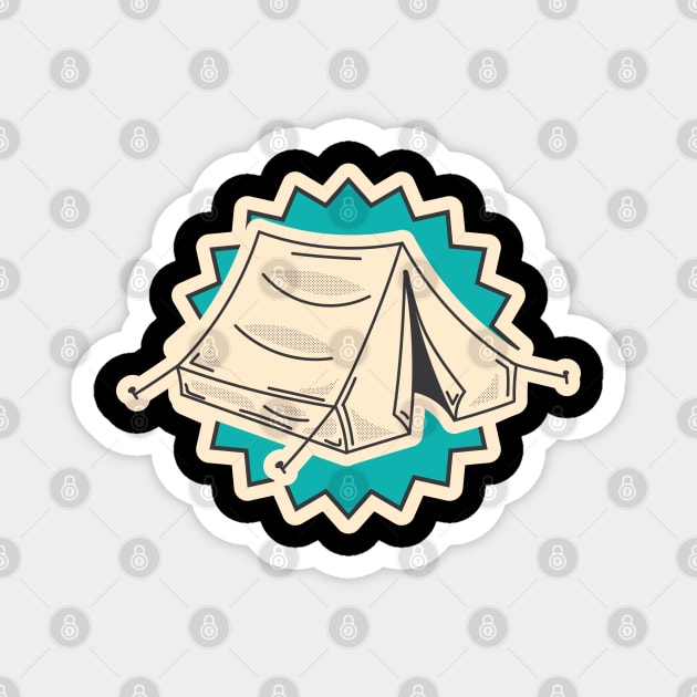 Camping tent vacations Magnet by ShirtyLife