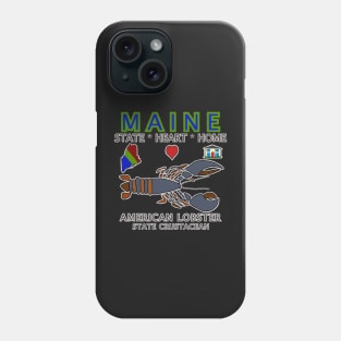 Maine - Lobster - State, Heart, Home - State Symbols Phone Case