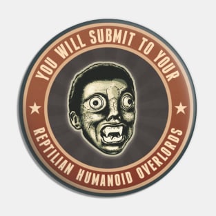 Reptilian Humanoid Overlord v2 Pin