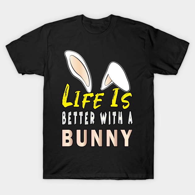 Love My Bunny White Rabbit Typography Gift T-Shirt - W Love My Bunny White Rabbit Typography Gift T-Shirt - W