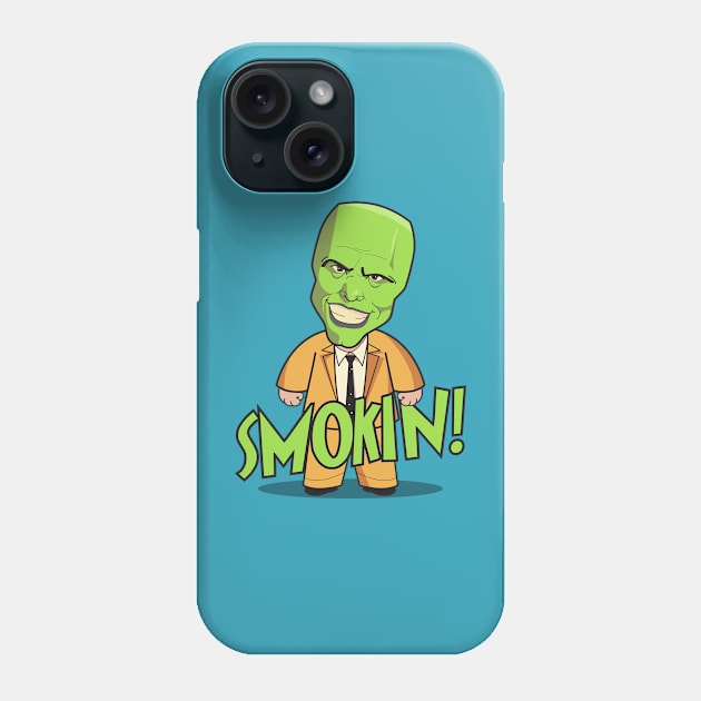 The Mask Smokin Funny Phone Case by portraiteam