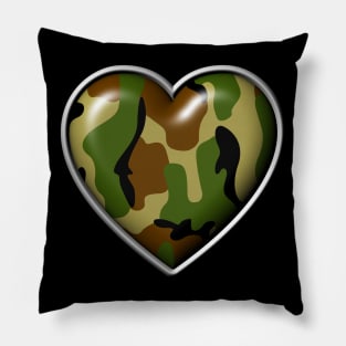 camouflage heart Pillow