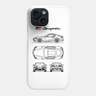 Supra MK5 (GR Supra) Blueprint Phone Case