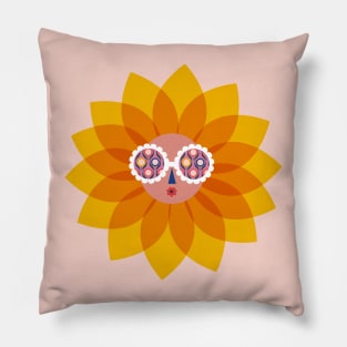 Cute summer sun design sunglasses on the beach Pillow