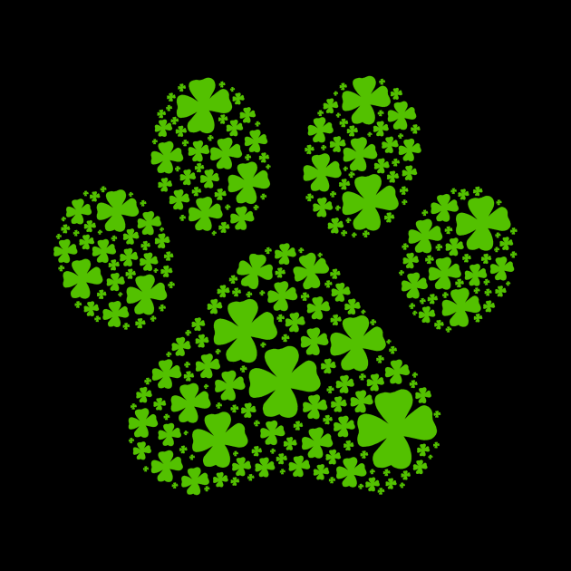 Shamrock Lucky Pawprint by Art by Deborah Camp