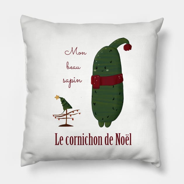 Le cornichon de Noël - The Christmas pickle Pillow by Babush-kat