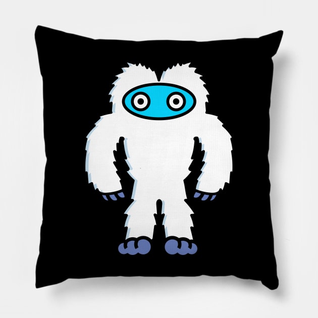 Cute yeti Pillow by UniqueDesignsCo