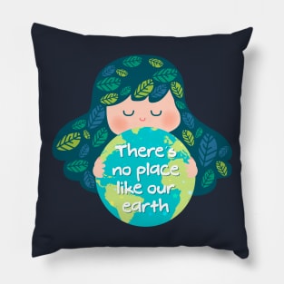 There's no Place Like Our Earth Pillow