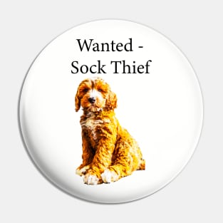 Wanted - Sock Thief Pin