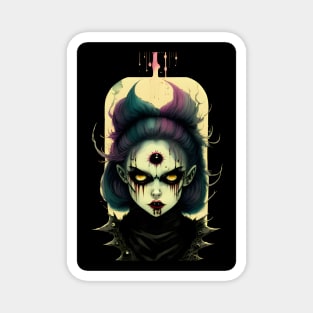 Cyclops Horror Girl Fantasy Magnet