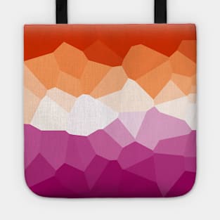 Lesbian Flag Geometric design subtle Tote