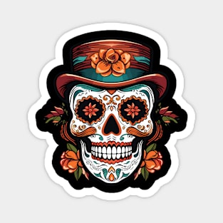 Dia De Los Muertos Sugar Skull Mexican Celebration Costume Magnet