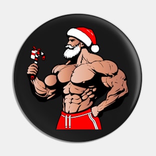 Muscular Santa Daddy Pin