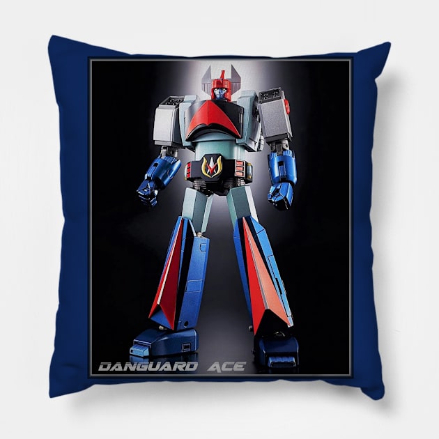 Danguard Ace_blackbkgrd Pillow by SciFi_Kaiju_Guy