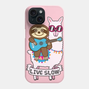 Sloth Llama Ukulele Phone Case