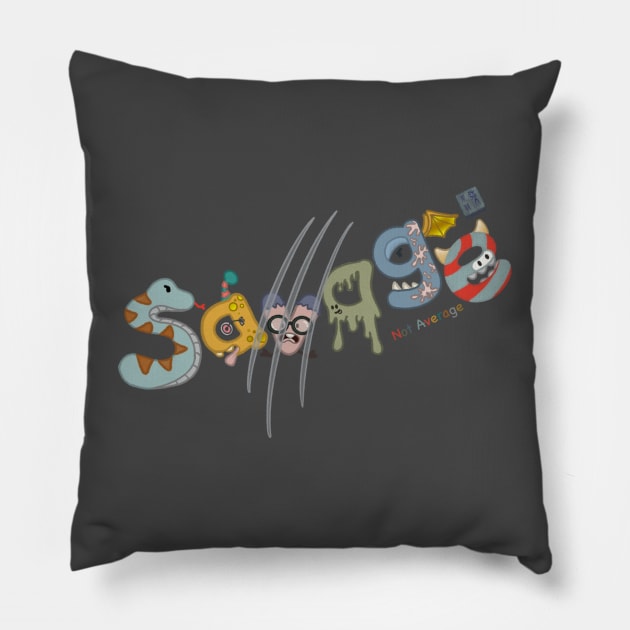 Savage ….not average Pillow by KooKooPerd