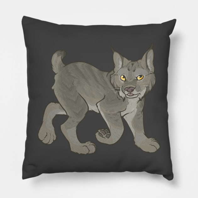 Canada Lynx Pillow by TaksArt