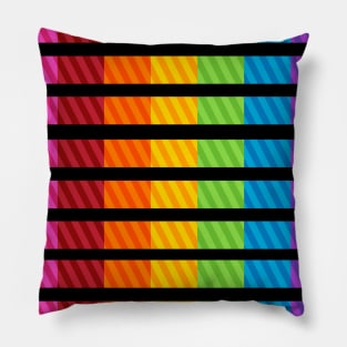 Rectangular Rainbow III Pillow