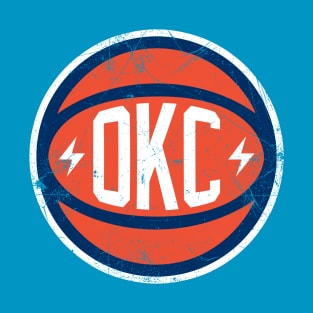 OKC Retro Ball - Light Blue T-Shirt