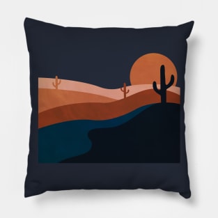 Sunset in desert 3 Pillow