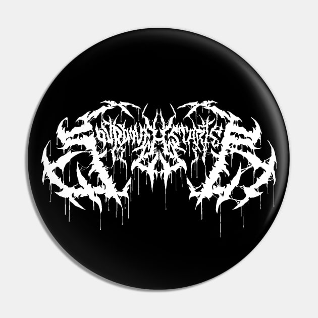 Sourdough Starter - Death Metal Logo Pin by Brootal Branding