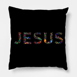 Jesus - His name - wonderful, powerful, beautiful, Christian design Pillow