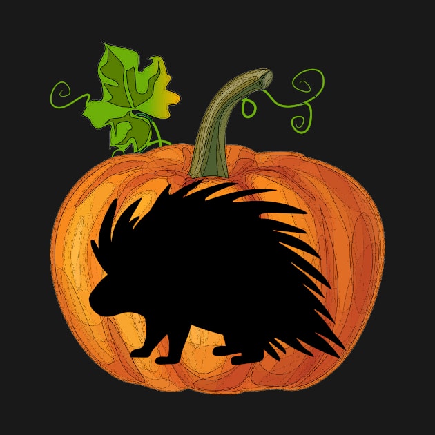 Porcupine in pumpkin by Flavie Kertzmann