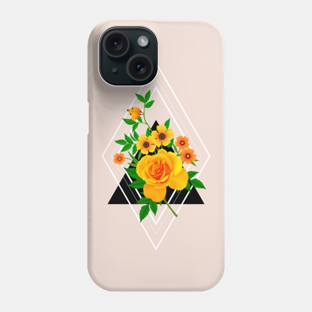 Aesthetic geometric floral Phone Case by Morishasha