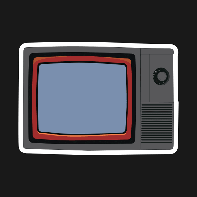 Old TV. Old age single icon in flat style vector symbol illustration. by AlviStudio