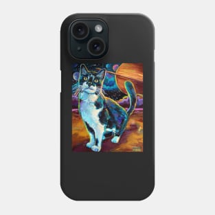 James Webb Telescope Space Cat by Robert Phelps Phone Case