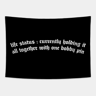 Life Status //// Humorous Typography Statement Design Tapestry