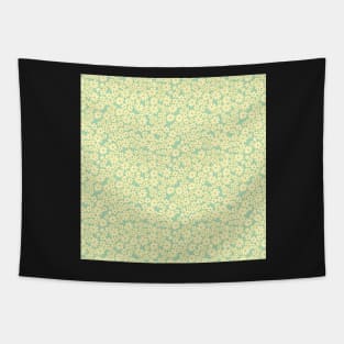 YELLOW AND GREEN ALL OVER FLOWERS FAIRY DITSY Tapestry