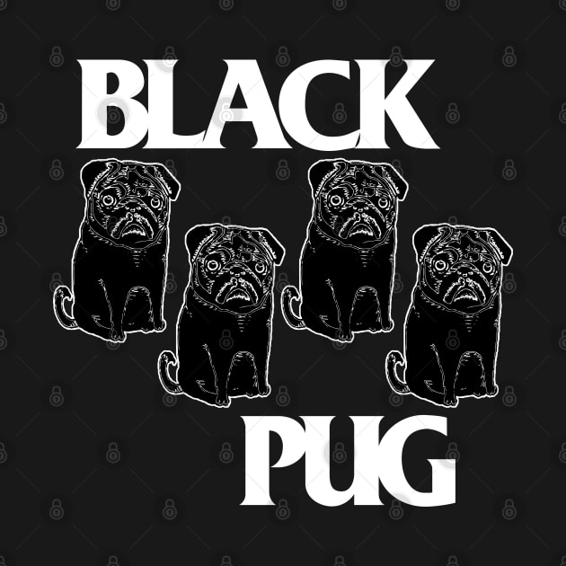 Black Pug / Punk Rock Dog Grumble Pugs Design by darklordpug