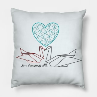 Love Transcends All Swans Geometric Modern Design Pillow