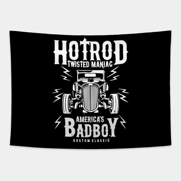 Hotroad Twisted Maniac America's Badboy Custom Classic Tapestry by bougaa.boug.9