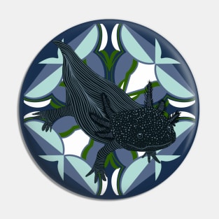 Cute Blue Axolotl Pin